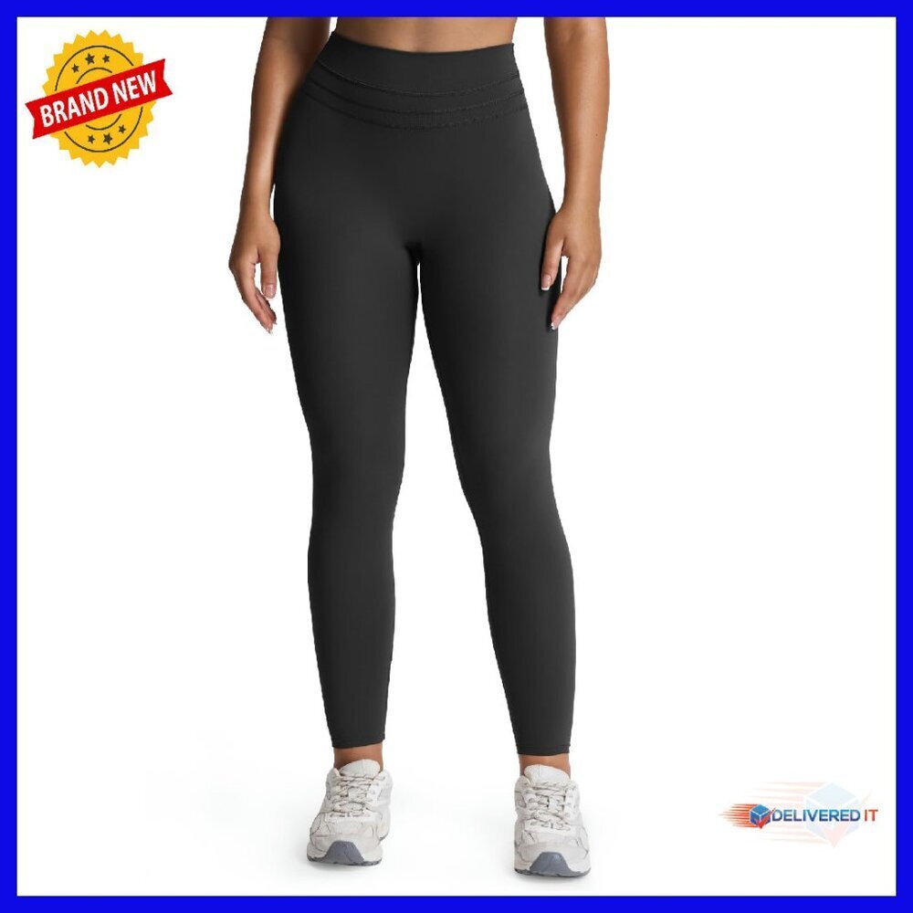 High Waisted Yoga Leggings Tummy Control Scrunch Butt 26" Gym Pants